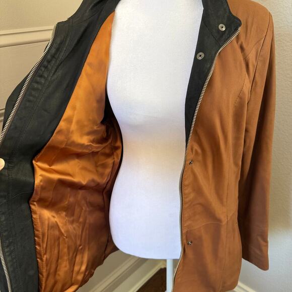 Leather Factory Firenze Made in Italy Lightweight Leather Jacket Woman's M -K184 - Picture 3 of 6